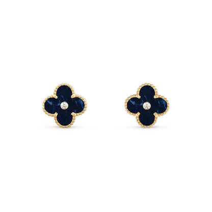 [LUCKY LOVE]CLOVER  15MM DIAMOND EARRINGS COLLECTION