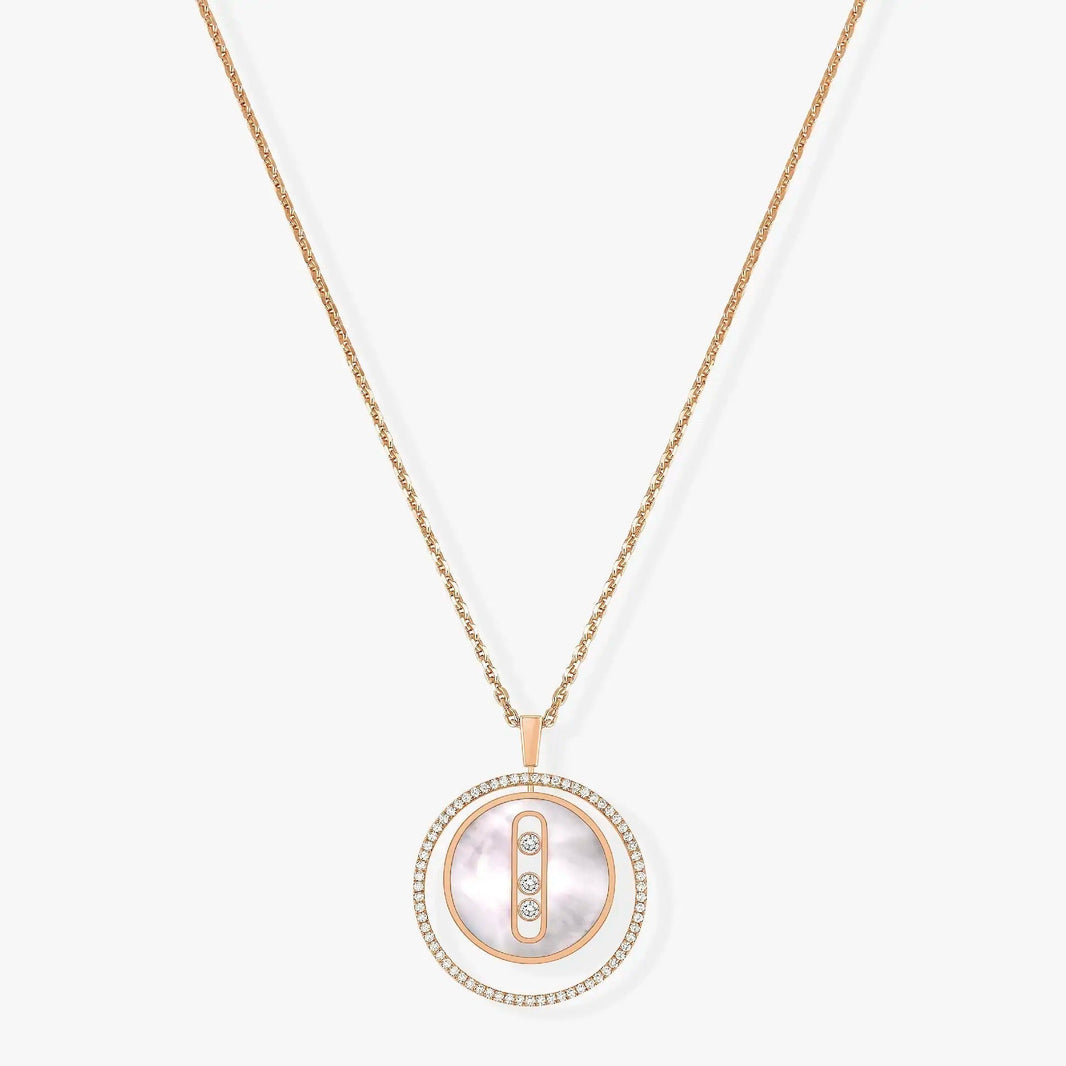 [LUCKY LOVE]LUCKY MOVE MM NACRE BLANCHE DIAMOND NECKLACE