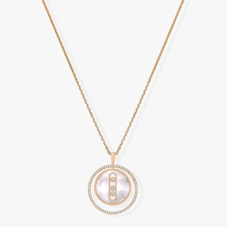 [LUCKY LOVE]LUCKY MOVE MM NACRE BLANCHE DIAMOND NECKLACE