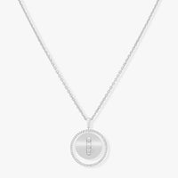 [LUCKY LOVE]LUCKY MOVE MM SILVER DIAMOND NECKLACE