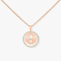 [LUCKY LOVE]LUCKY MOVE PM NECKLACE PINK GOLD DIAMOND