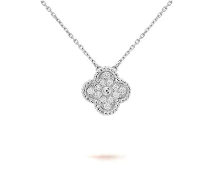 [LUCKY LOVE]CLOVER 15MM NECKLACE SILVER COLLECTION
