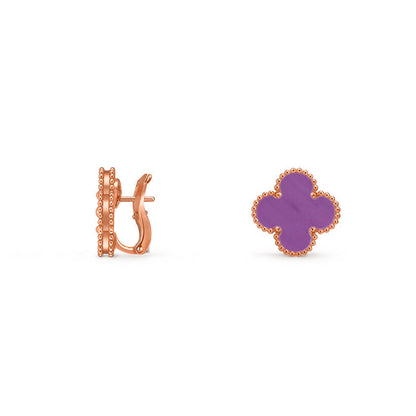 [LUCKY LOVE]CLOVER 15MM MOP EARRINGS COLLECTION