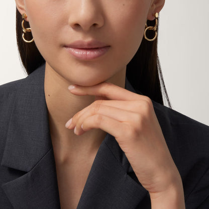 [LUCKY LOVE]JUSTE NO DIAMOND DOUBLE EARRINGS