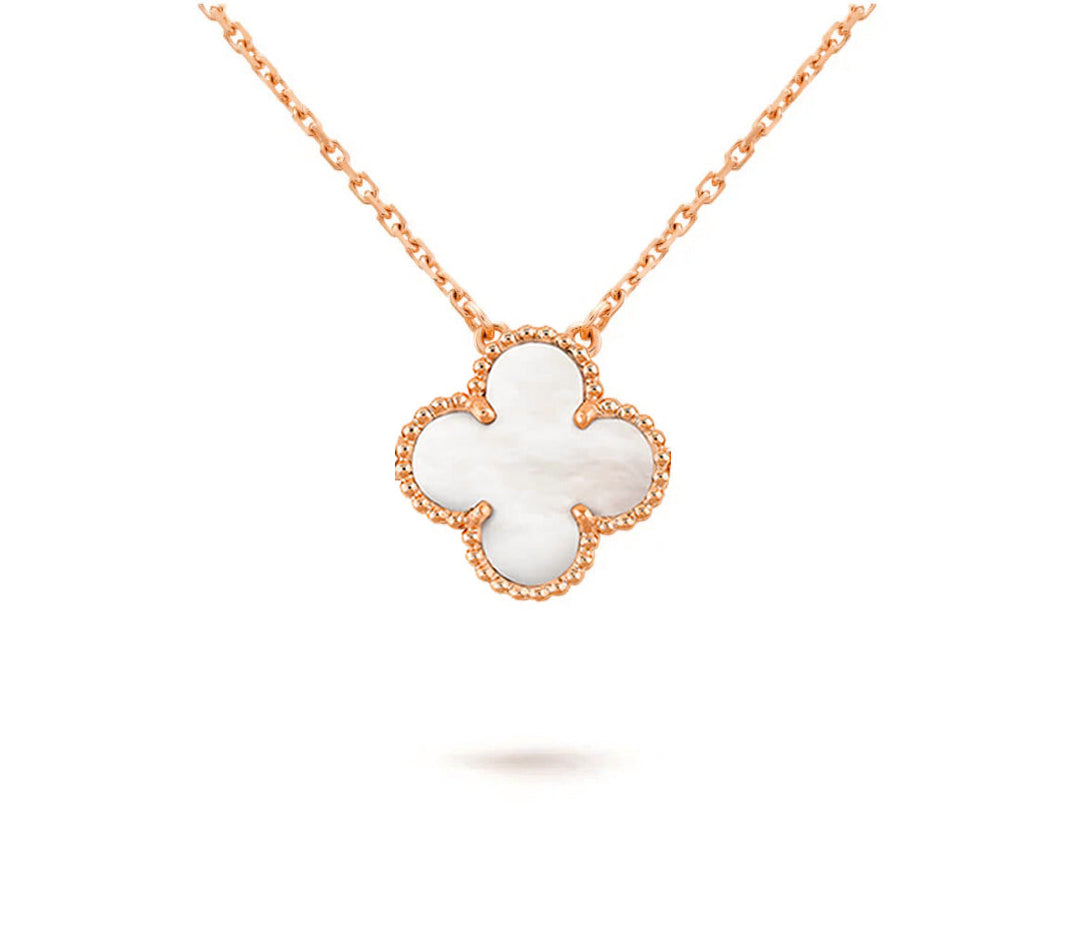 [LUCKY LOVE]CLOVER 15MM SINGLE FLOWER NECKLACE COLLECTION