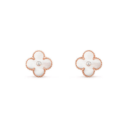 [LUCKY LOVE]CLOVER  15MM DIAMOND EARRINGS COLLECTION