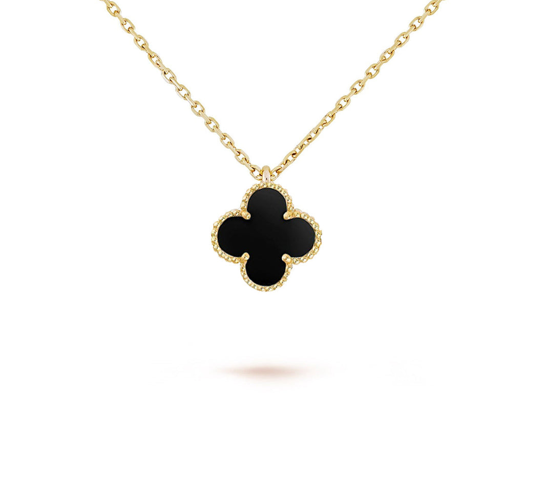 [LUCKY LOVE]CLOVER MINI 9.5MM CARNELIANS NECKLACE COLLECTION