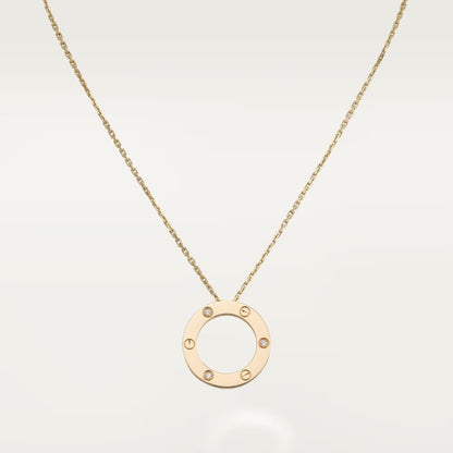 [LUCKY LOVE]LOVE NECKLACE 16MM 3 DIAMONDS