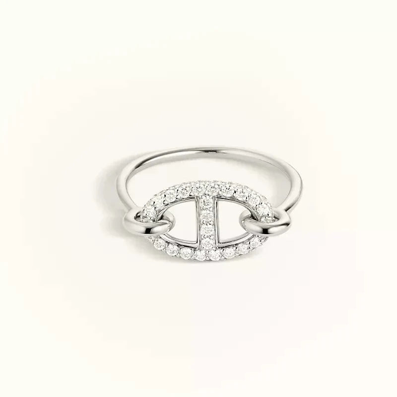 [LUCKY LOVE]RONDE SMALL SILVER DIAMOND RING