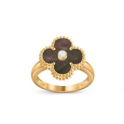[LUCKY LOVE]CLOVER DIAMOND RING GOLD COLLECTION