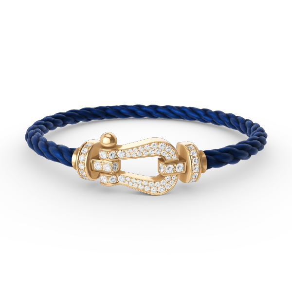 [LUCKY LOVE]FORCE LARGE HORSESHOE FULL DIAMOND BRACELET GOLD