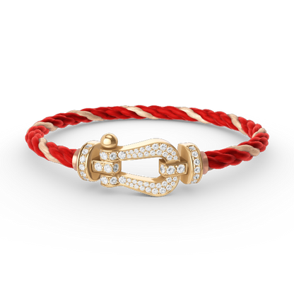 [LUCKY LOVE]FORCE LARGE HORSESHOE FULL DIAMOND BRACELET GOLD