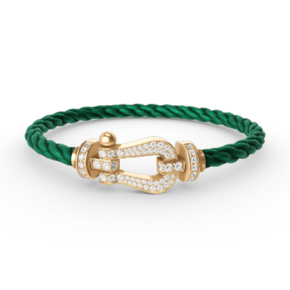 [LUCKY LOVE]FORCE LARGE HORSESHOE FULL DIAMOND BRACELET GOLD