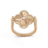 [LUCKY LOVE]CLOVER RIVERSIBLE ROSE GOLD RING