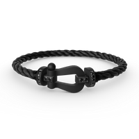 [LUCKY LOVE]FORCE LARGE SERIES HORSESHOE BLACK SAMURAI BRACELET