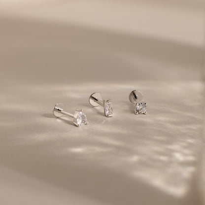 Mixed Diamond Flat Back Stud Set