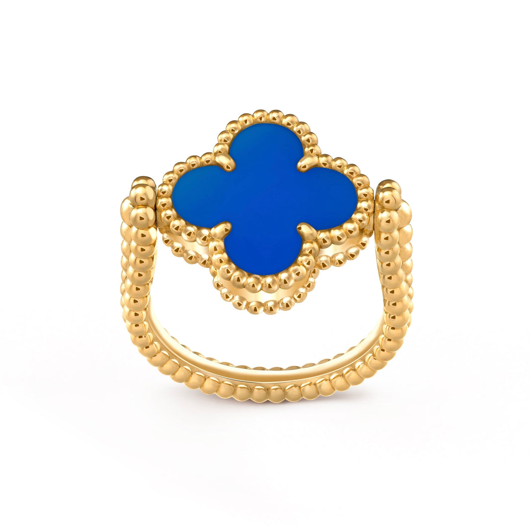 [LUCKY LOVE]CLOVER RIVERSIBLE RING GOLD COLLECTION