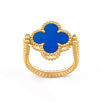 [LUCKY LOVE]CLOVER RIVERSIBLE RING GOLD COLLECTION