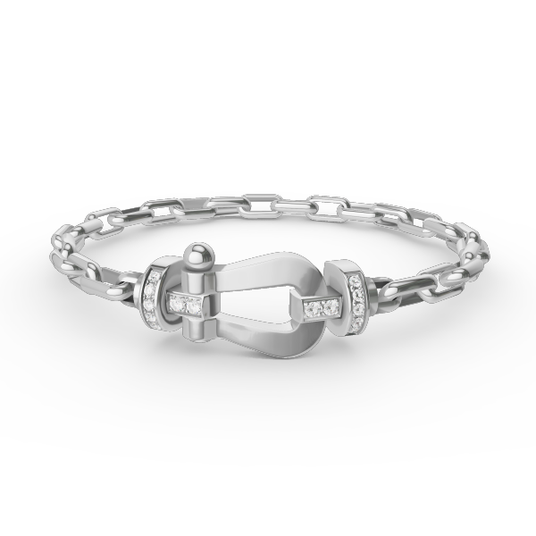 [LUCKY LOVE]FORCE LARGE HORSESHOE CLASP  METAL BRACELET