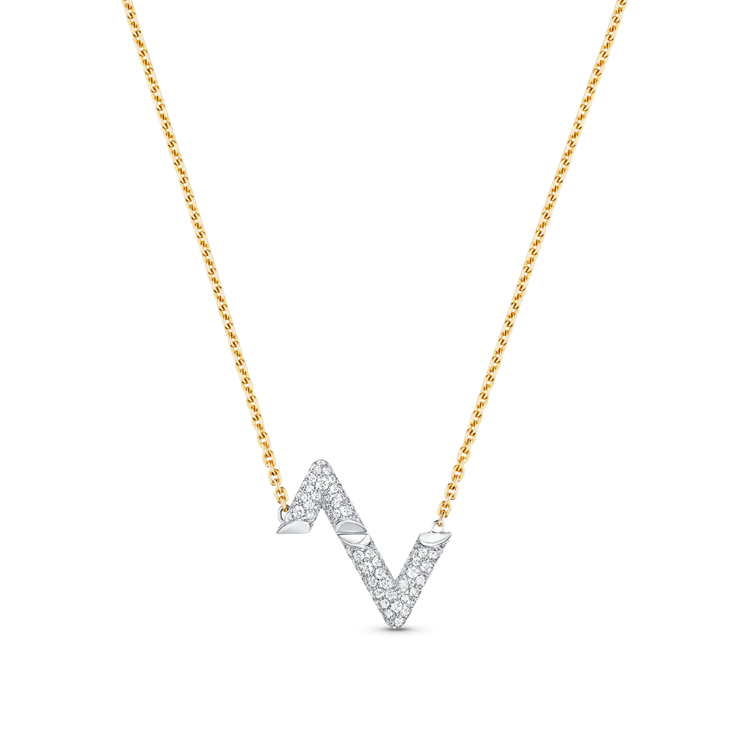 [LUCKY LOVE]VOLT SILVER DIAMOND PEDANT NECKLACE