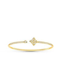 [LUCKY LOVE]IDYLLE GOLD OPEN BRACELET DIAMOND PAVED