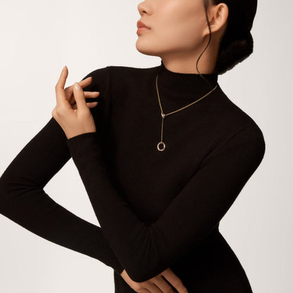 [LUCKY LOVE]TRINITY DIAMONDS NECKLACE