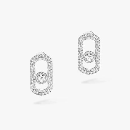 [LUCKY LOVE]So Move Pave_-Set Diamond Earrings in Silver