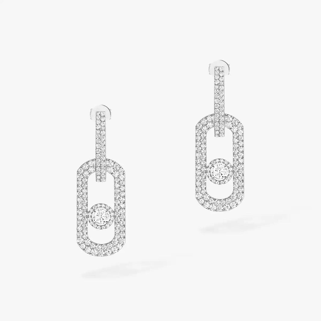 [LUCKY LOVE]So Move XL Pave_-Set Diamond Pendant Earrings