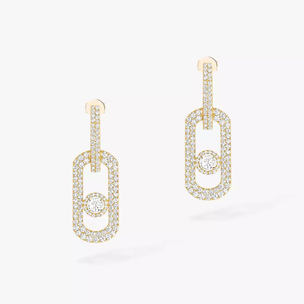[LUCKY LOVE]So Move XL Pave_-Set Diamond Pendant Earrings