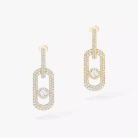 [LUCKY LOVE]So Move XL Pave_-Set Diamond Pendant Earrings