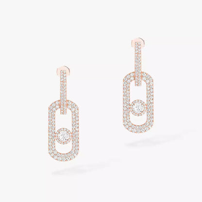 [LUCKY LOVE]So Move XL Pave_-Set Diamond Pendant Earrings