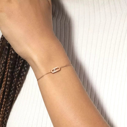 [LUCKY LOVE]Move Uno Diamond Bracelet