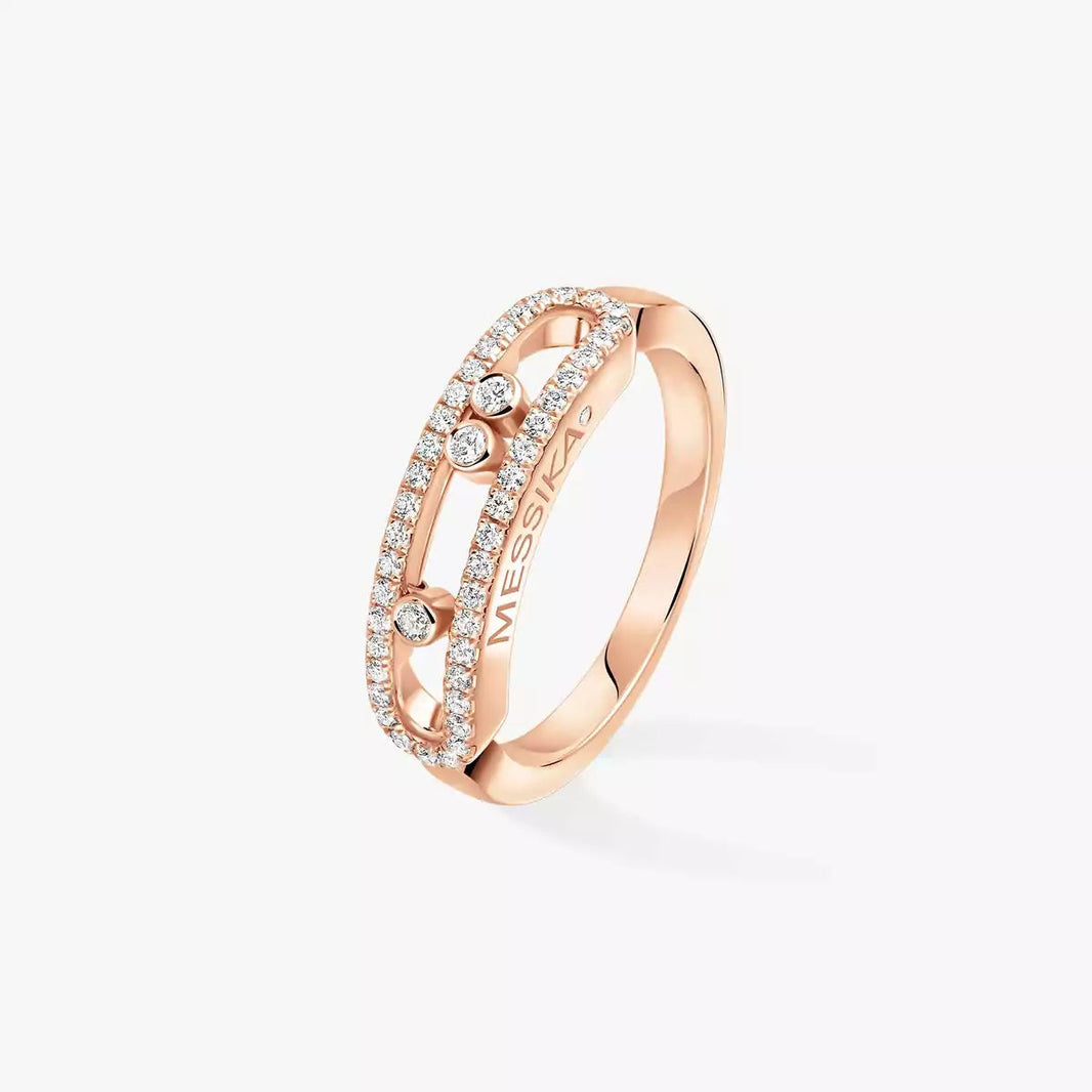 [LUCKY LOVE] Baby Move Gold Diamond Pave_ Ring