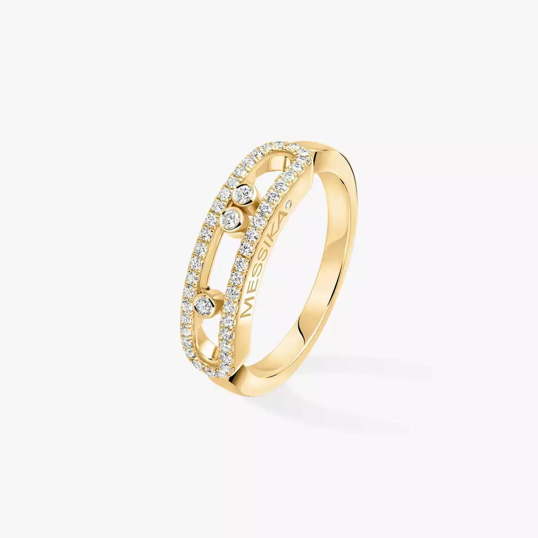 [LUCKY LOVE] Baby Move Gold Diamond Pave_ Ring