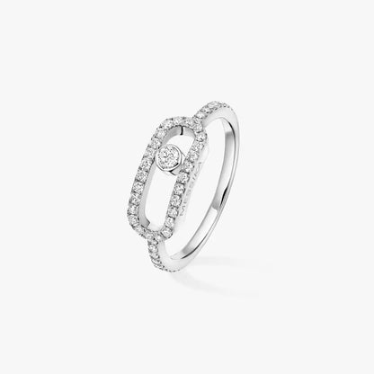 [LUCKY LOVE]Move Uno Diamond Ring in Gold