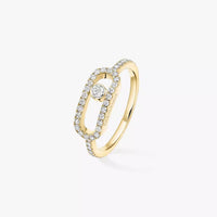 [LUCKY LOVE]Move Uno Diamond Ring in Gold