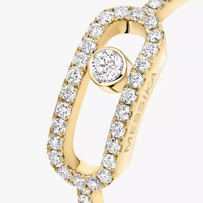[LUCKY LOVE]Move Uno Diamond Ring in Gold