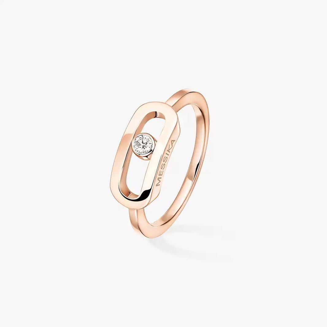 [LUCKY LOVE]Move Uno Diamond Ring in Gold