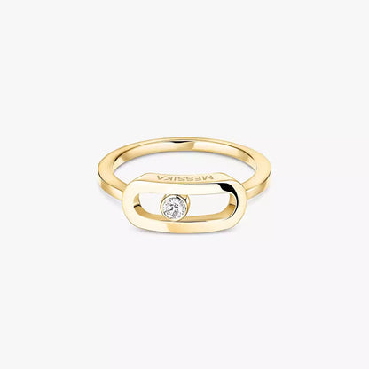 [LUCKY LOVE]Move Uno Diamond Ring in Gold