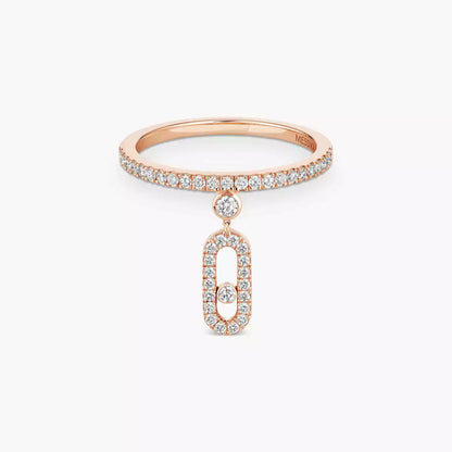 [LUCKY LOVE]Move Uno Diamond Ring
