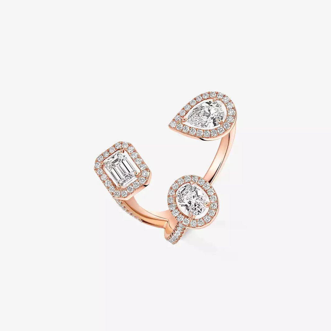 [[LUCKY LOVE] Diamond Ring 0,25ct My Twin Trilogy
