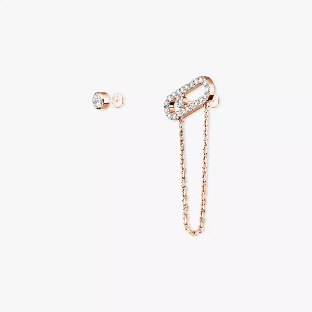 [LUCKY LOVE]Move Uno Diamond Earrings