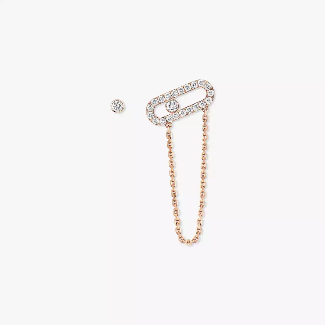 [LUCKY LOVE]Move Uno Diamond Earrings