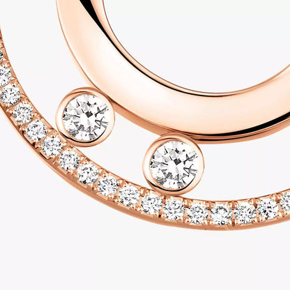 [LUCKY LOVE]Move Romane Small Diamond Hoop Earrings
