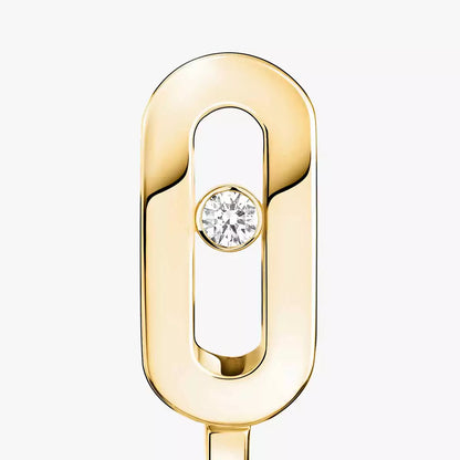 [LUCKY LOVE]Diamond Mini Hoop Earrings Move Classique