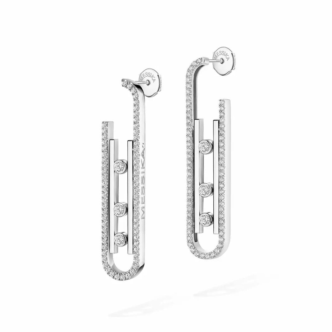 [LUCKY LOVE]Diamond Pendant Earrings Move 10Th