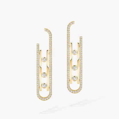 [LUCKY LOVE]Diamond Pendant Earrings Move 10Th