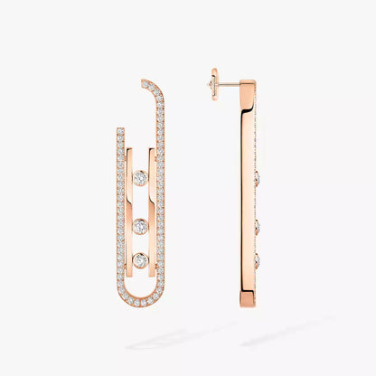 [LUCKY LOVE]Diamond Pendant Earrings Move 10Th