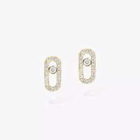 [LUCKY LOVE]Move Uno Diamond Earrings