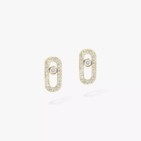 [LUCKY LOVE]Move Uno Diamond Earrings